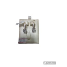 Серьги с камнями, золото 585 (14K), вес 7.03 г.