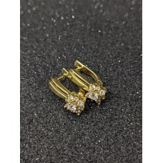 Серьги с камнями, золото 585 (14K), вес 7.75 г.