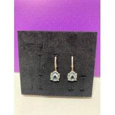 Серьги с камнями, золото 585 (14K), вес 5.09 г.