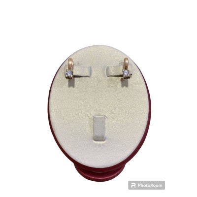 Серьги с камнями, золото 585 (14K), вес 3.95 г.
