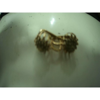Серьги с камнями, золото 585 (14K), вес 4.64 г.