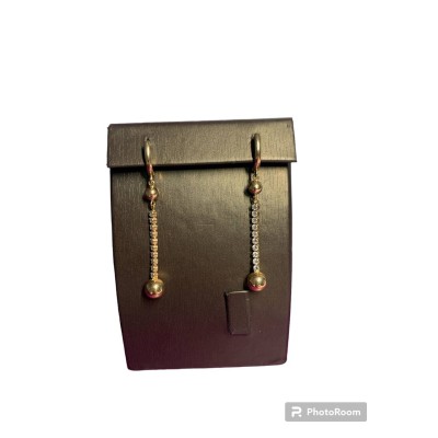 Серьги, золото 585 (14K), вес 4.32 г.
