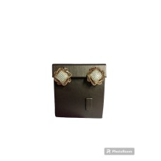 Серьги с камнями, золото 585 (14K), вес 7.84 г.