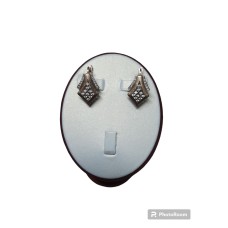 Серьги с камнями, золото 585 (14K), вес 7.15 г.