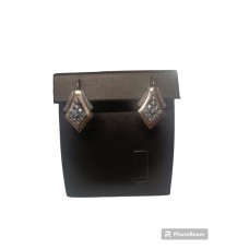 Серьги с камнями, золото 585 (14K), вес 5.71 г.