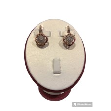 Серьги с камнями, золото 585 (14K), вес 5.41 г.