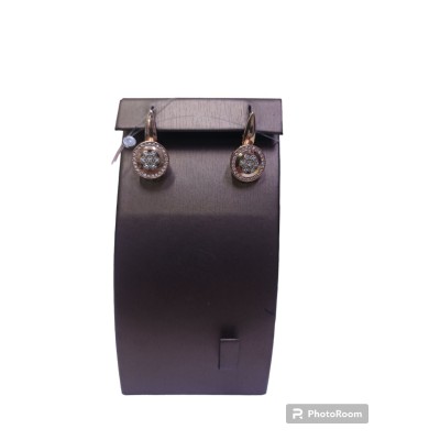 Серьги с камнями, золото 585 (14K), вес 5.19 г.