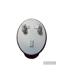 Серьги с камнями, золото 585 (14K), вес 5.02 г.
