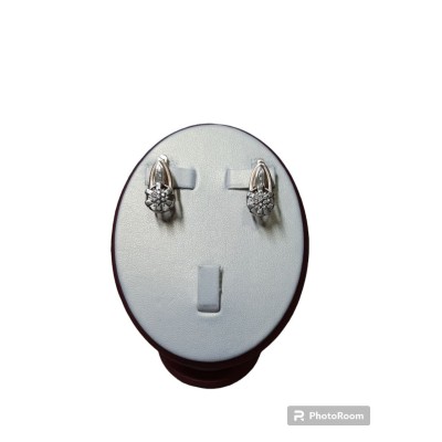 Серьги с камнями, золото 585 (14K), вес 5.02 г.