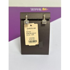 Серьги с камнями, золото 585 (14K), вес 4.94 г.