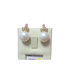 Серьги с камнями, золото 585 (14K), вес 8.41 г.
