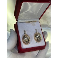 Серьги, золото 585 (14K), вес 5.84 г.