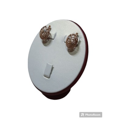 Серьги с камнями, золото 585 (14K), вес 4.89 г.