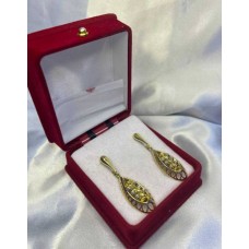 серьги с камнями, золото 585 (14K), вес 5.27 г.