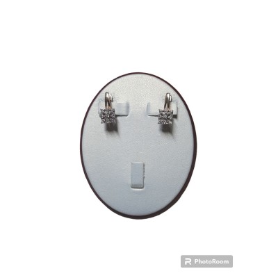 Серьги с камнями, золото 585 (14K), вес 4.57 г.