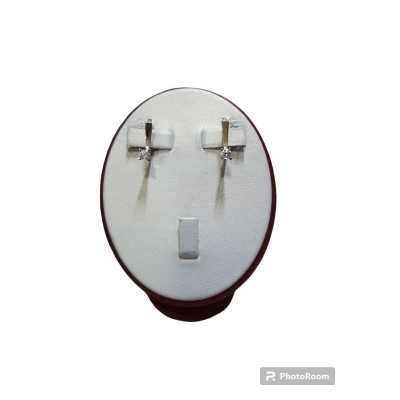 Серьги с камнями, золото 585 (14K), вес 2.8 г.