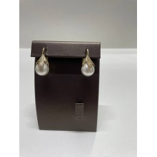 Серьги с камнями, золото 585 (14K), вес 9.09 г.