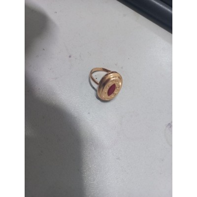 Кольцо с камнями, золото 585 (14K), вес 1.48 г.