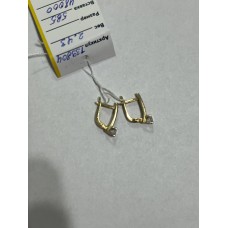 Серьги с камнями, золото 585 (14K), вес 2.43 г.