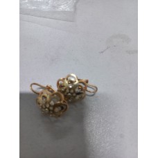 Серьги с камнями, золото 585 (14K), вес 7.88 г.
