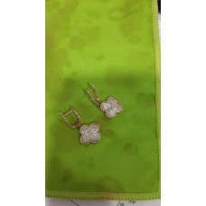 Серьги с камнями, золото 585 (14K), вес 5.01 г.