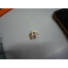 Серьги С/К, золото 585 (14K), вес 1.75 г.